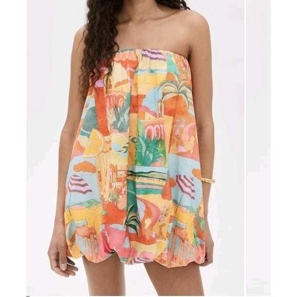Show Me Your Mumu Beverly Bubble Dress Postcards From Italia Size M NWT $168 - Picture 7 of 9